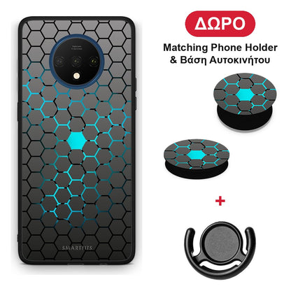 Geometric Hexagonal - OnePlus 7T θήκη + Δώρο Phone Holder & Βάση Αυτοκινήτου