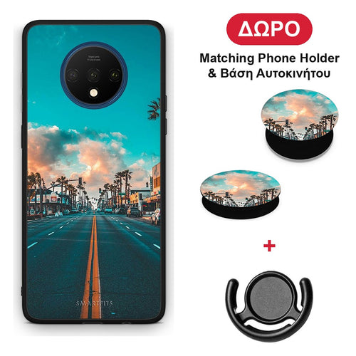 Landscape City - OnePlus 7T θήκη + Δώρο Phone Holder & Βάση Αυτοκινήτου
