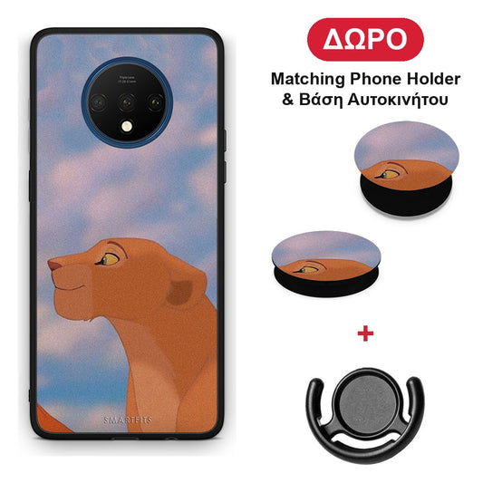 Lion Love 2 - OnePlus 7T θήκη + Δώρο Phone Holder & Βάση Αυτοκινήτου