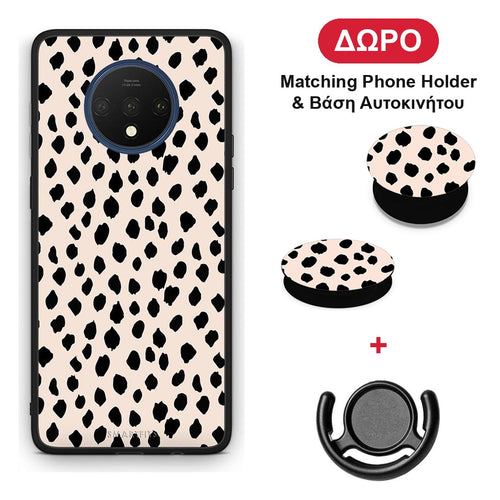 New Polka Dots - OnePlus 7T θήκη + Δώρο Phone Holder & Βάση Αυτοκινήτου