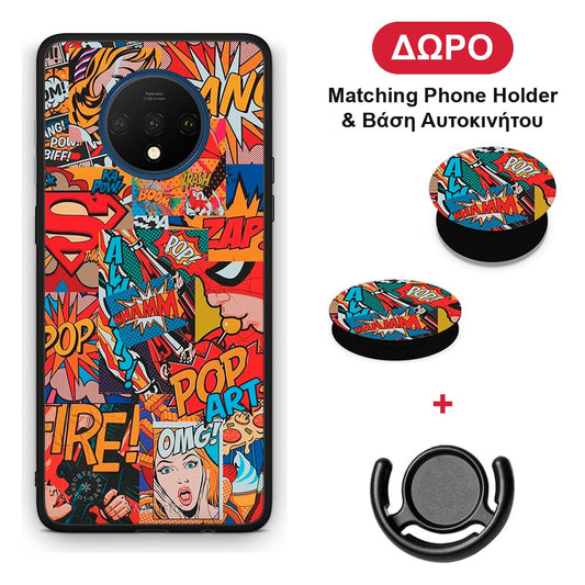 PopArt OMG - OnePlus 7T θήκη + Δώρο Phone Holder & Βάση Αυτοκινήτου