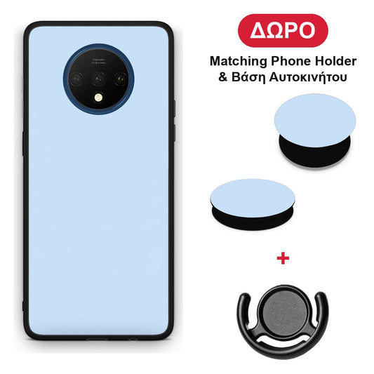 Powder Blue - OnePlus 7T θήκη + Δώρο Phone Holder & Βάση Αυτοκινήτου