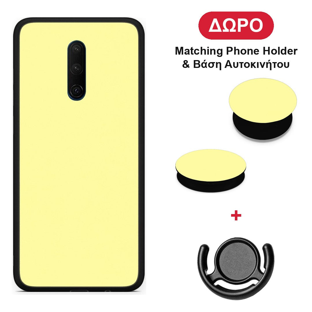 Butter Yellow - OnePlus 7T Pro θήκη + Δώρο Phone Holder & Βάση Αυτοκινήτου