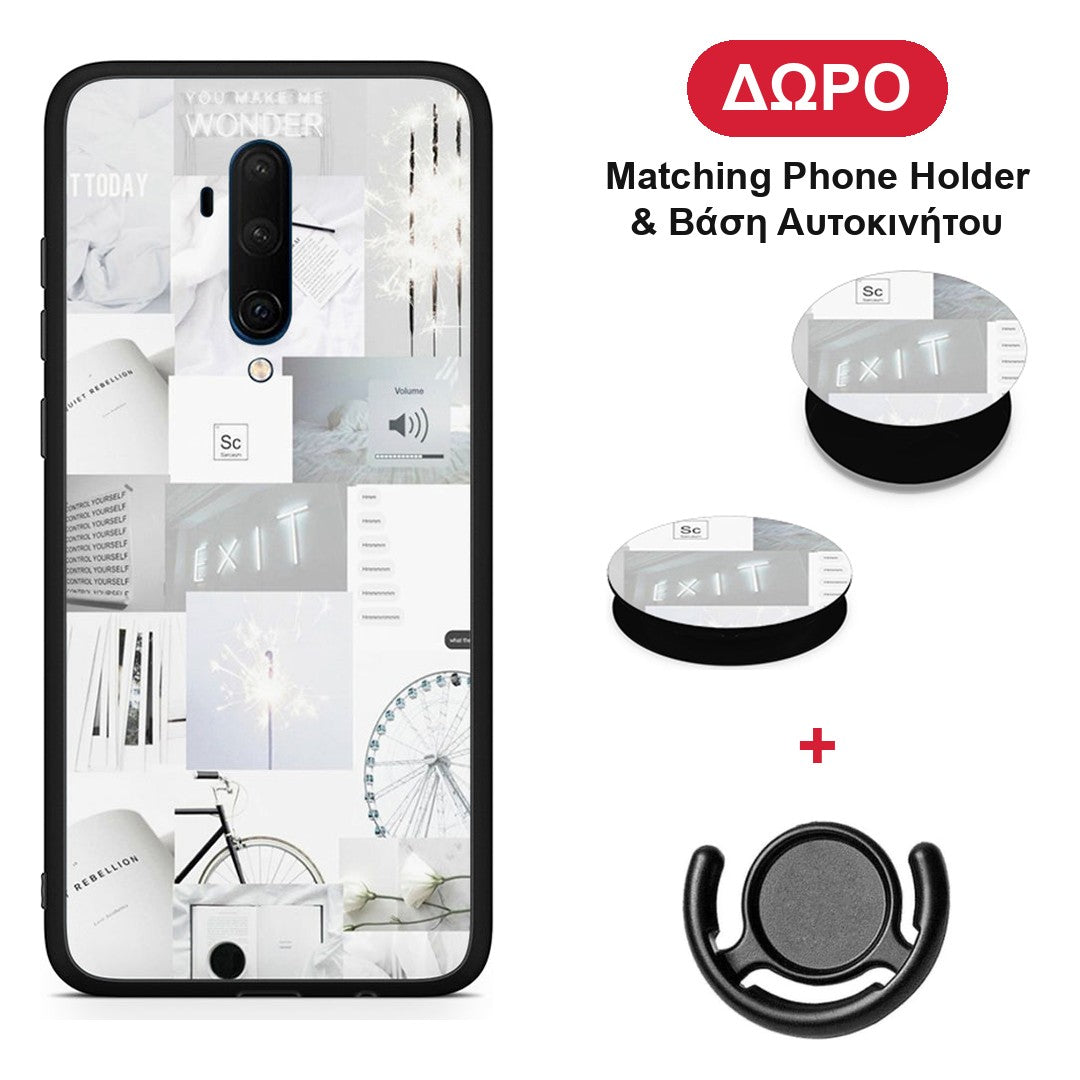 Collage Make Me Wonder - OnePlus 7T Pro θήκη + Δώρο Phone Holder & Βάση Αυτοκινήτου