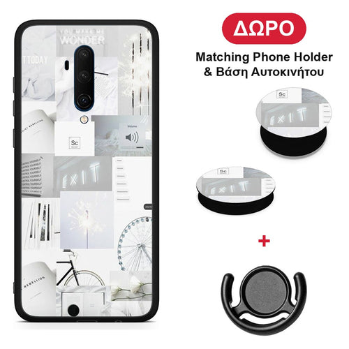 Collage Make Me Wonder - OnePlus 7T Pro θήκη + Δώρο Phone Holder & Βάση Αυτοκινήτου
