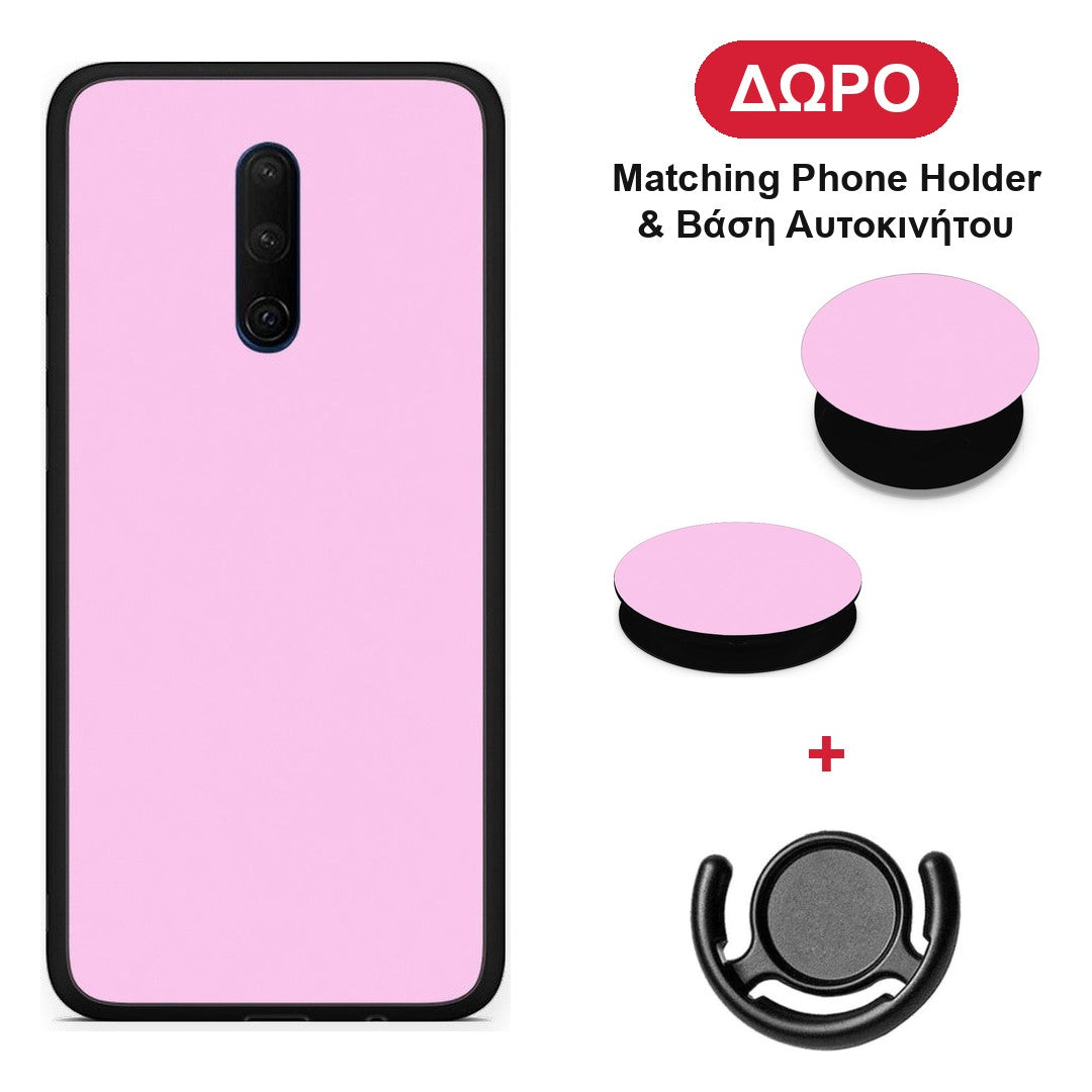 Cotton Candy Pink - OnePlus 7T Pro θήκη + Δώρο Phone Holder & Βάση Αυτοκινήτου