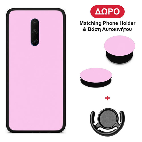 Cotton Candy Pink - OnePlus 7T Pro θήκη + Δώρο Phone Holder & Βάση Αυτοκινήτου