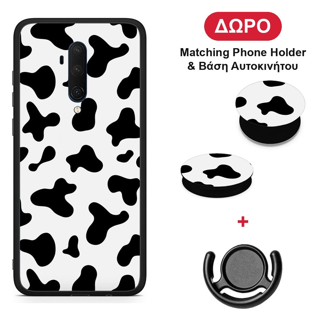 Cow Print - OnePlus 7T Pro θήκη + Δώρο Phone Holder & Βάση Αυτοκινήτου