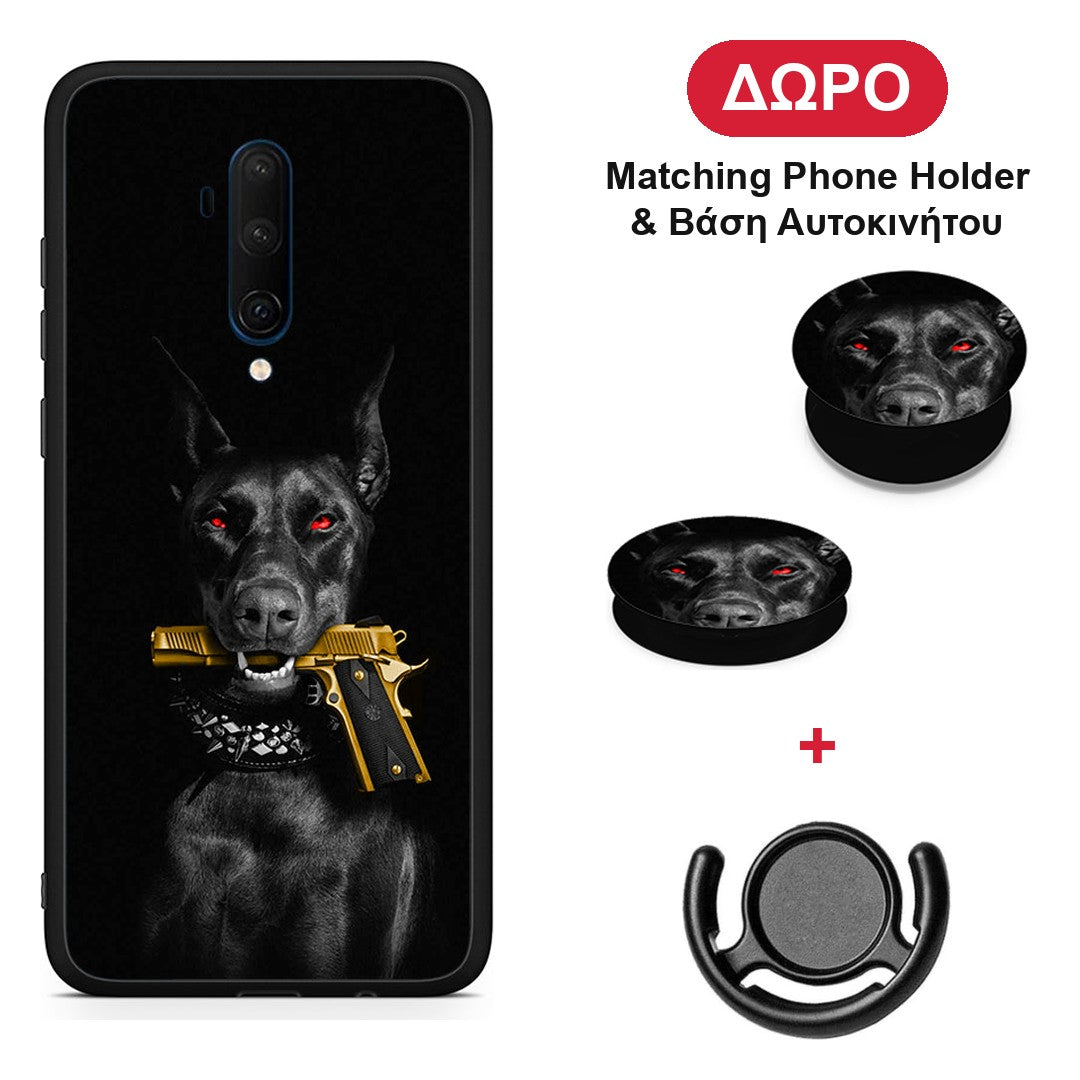 Golden Gun - OnePlus 7T Pro θήκη + Δώρο Phone Holder & Βάση Αυτοκινήτου