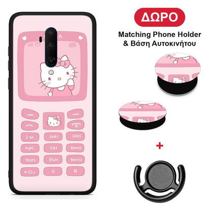 Hello Kitten - OnePlus 7T Pro θήκη + Δώρο Phone Holder & Βάση Αυτοκινήτου