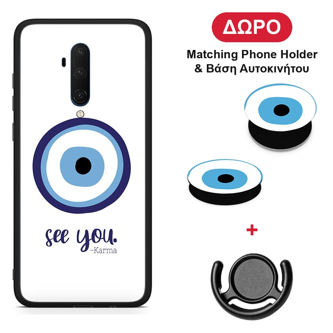 Karma Says - OnePlus 7T Pro θήκη + Δώρο Phone Holder & Βάση Αυτοκινήτου