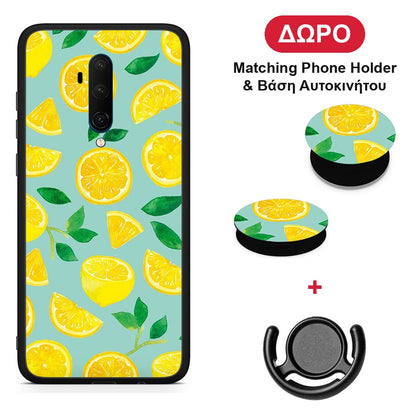 Lemons - OnePlus 7T Pro θήκη + Δώρο Phone Holder & Βάση Αυτοκινήτου