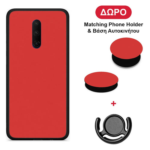 Poppy Red - OnePlus 7T Pro θήκη + Δώρο Phone Holder & Βάση Αυτοκινήτου