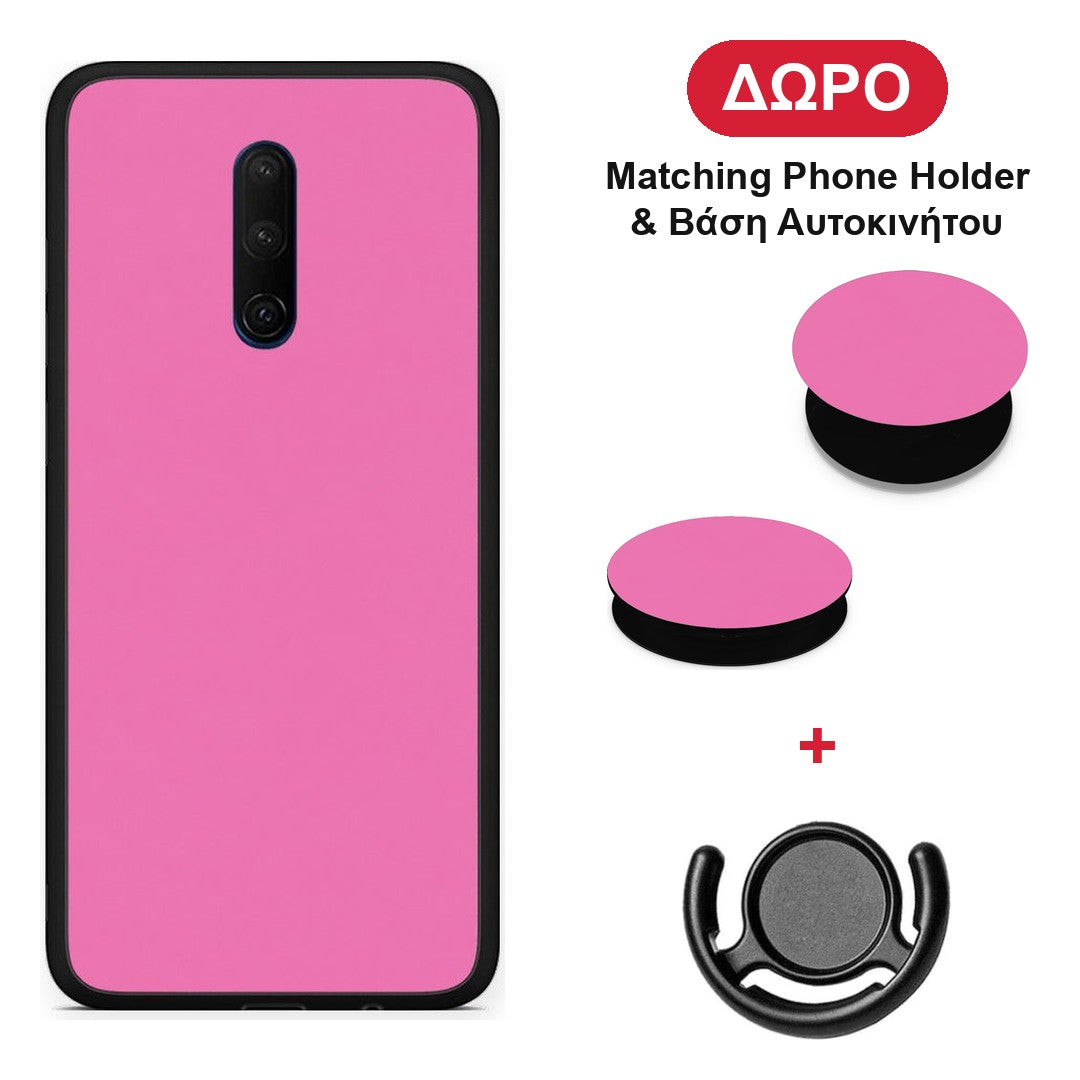 Rose Pink - OnePlus 7T Pro θήκη + Δώρο Phone Holder & Βάση Αυτοκινήτου