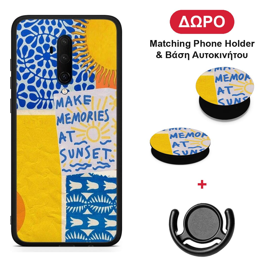 Sunset Memories - OnePlus 7T Pro θήκη + Δώρο Phone Holder & Βάση Αυτοκινήτου