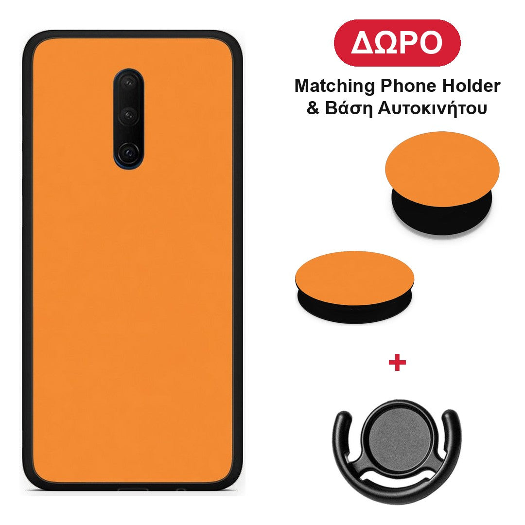 Tangerine Orange - OnePlus 7T Pro θήκη + Δώρο Phone Holder & Βάση Αυτοκινήτου