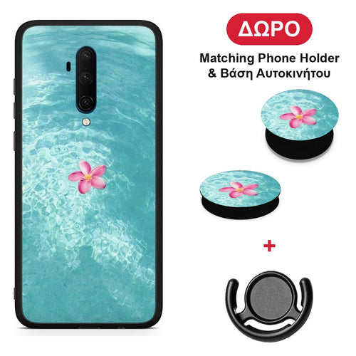 Water Flower - OnePlus 7T Pro θήκη + Δώρο Phone Holder & Βάση Αυτοκινήτου