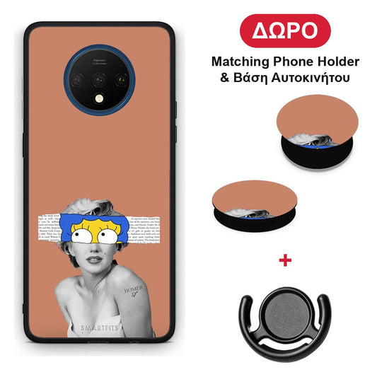 Sim Merilyn - OnePlus 7T θήκη + Δώρο Phone Holder & Βάση Αυτοκινήτου