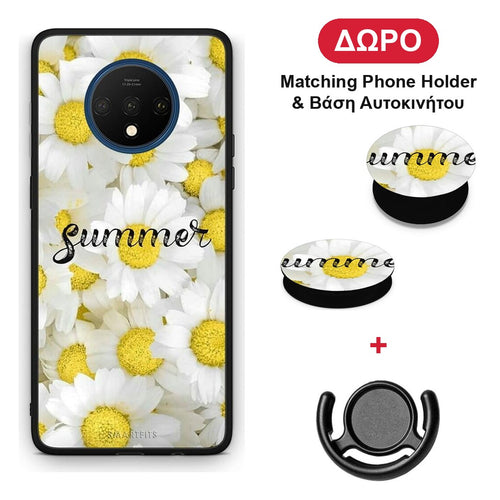 Summer Daisies - OnePlus 7T θήκη + Δώρο Phone Holder & Βάση Αυτοκινήτου
