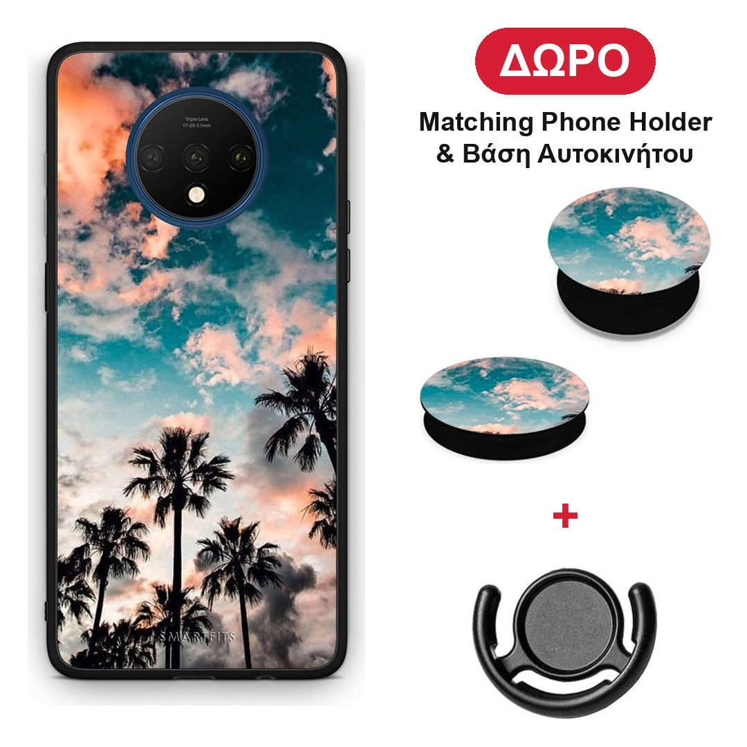 Summer Sky - OnePlus 7T θήκη + Δώρο Phone Holder & Βάση Αυτοκινήτου