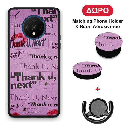Thank You Next - OnePlus 7T θήκη + Δώρο Phone Holder & Βάση Αυτοκινήτου