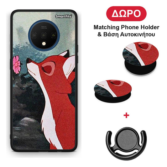 Tod And Vixey Love 2 - OnePlus 7T θήκη + Δώρο Phone Holder & Βάση Αυτοκινήτου