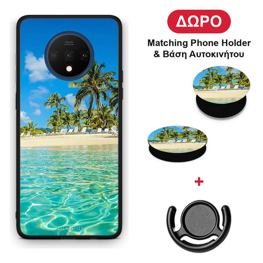 Tropical Vibes - OnePlus 7T θήκη + Δώρο Phone Holder & Βάση Αυτοκινήτου