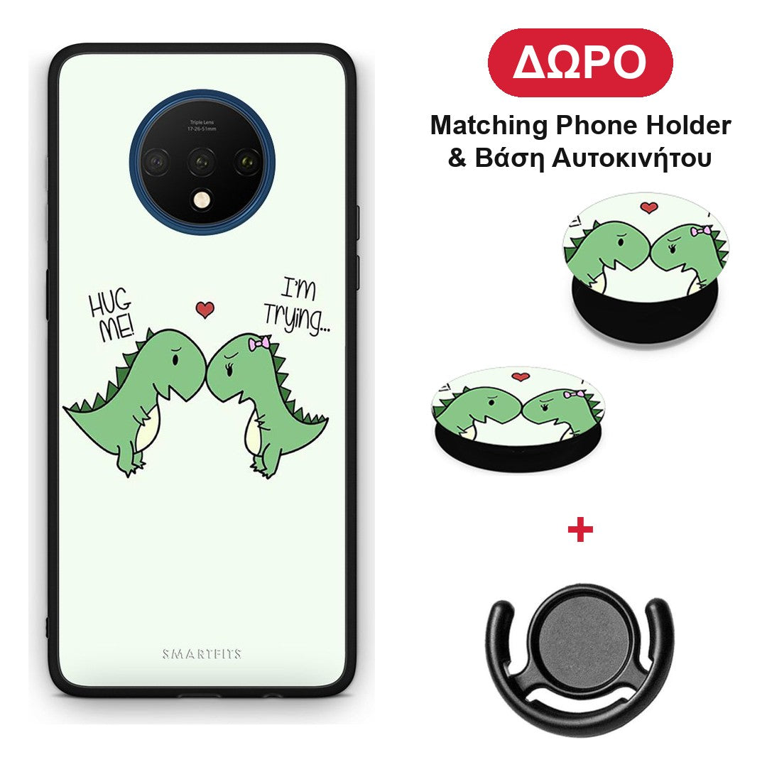 Valentine Rex - OnePlus 7T θήκη + Δώρο Phone Holder & Βάση Αυτοκινήτου