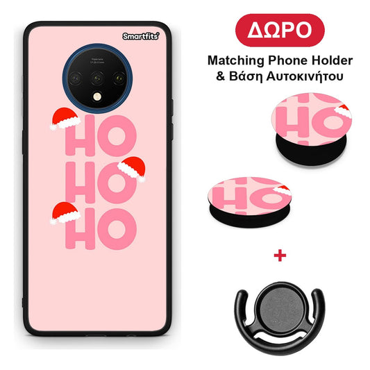 Xmas Ho Ho Ho - OnePlus 7T θήκη + Δώρο Phone Holder & Βάση Αυτοκινήτου