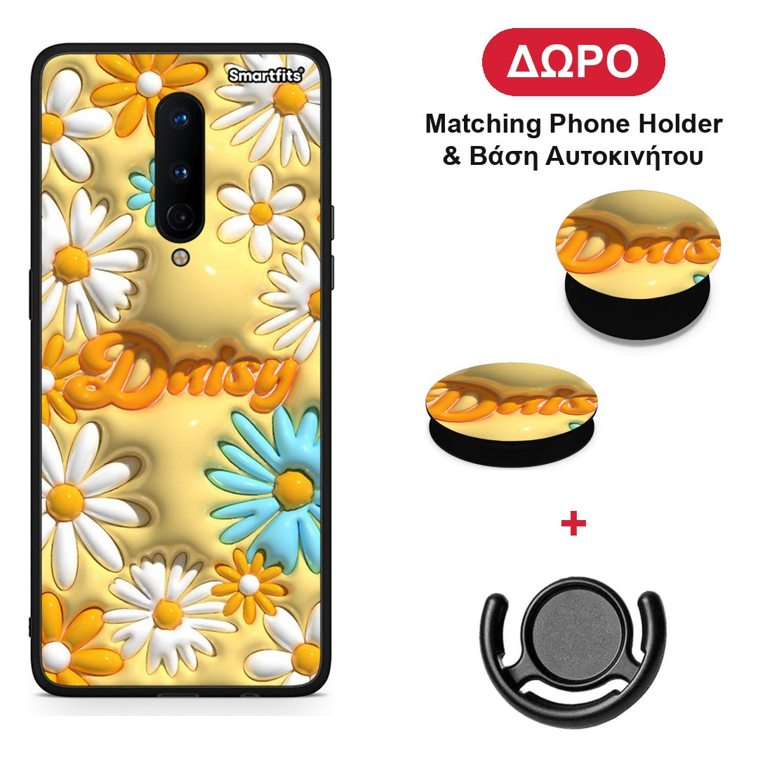 Bubble Daisies - OnePlus 8 θήκη + Δώρο Phone Holder & Βάση Αυτοκινήτου