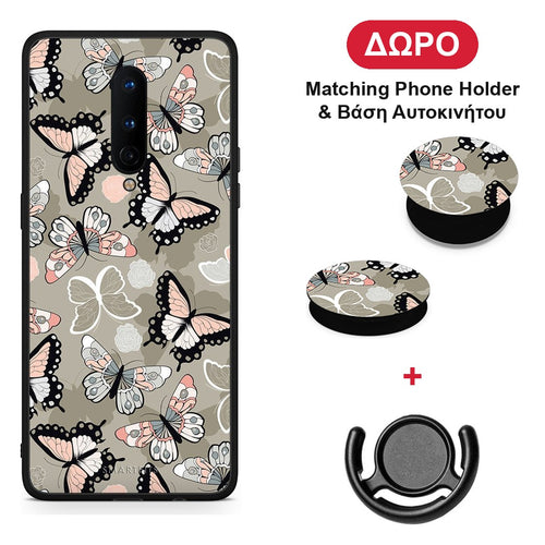 Boho Butterflies - OnePlus 8 θήκη + Δώρο Phone Holder & Βάση Αυτοκινήτου