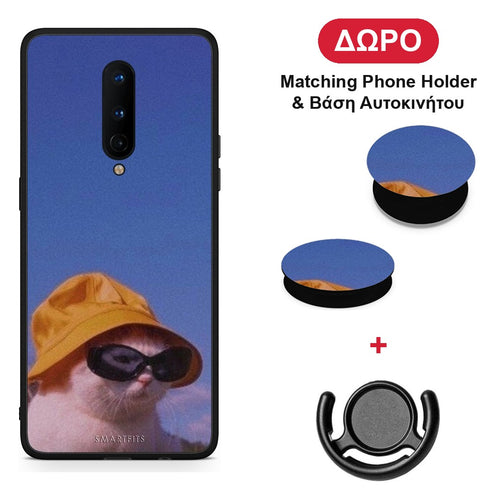 Cat Diva - OnePlus 8 θήκη + Δώρο Phone Holder & Βάση Αυτοκινήτου