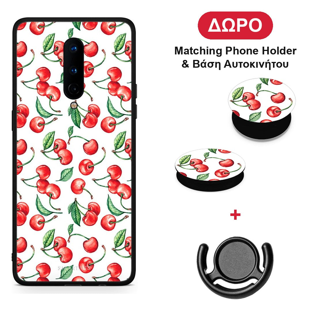 Cherry Summer - OnePlus 8 θήκη + Δώρο Phone Holder & Βάση Αυτοκινήτου