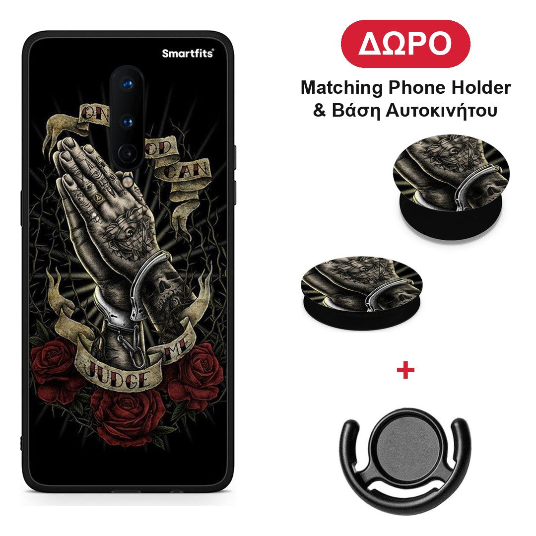 Judge By God - OnePlus 8 θήκη + Δώρο Phone Holder & Βάση Αυτοκινήτου