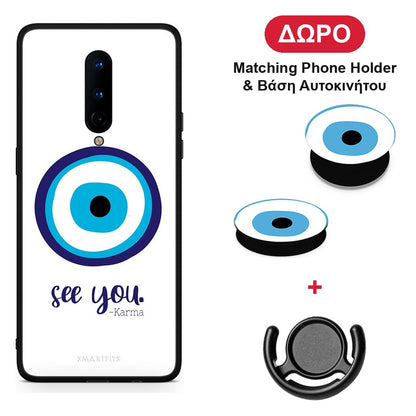 Karma Says - OnePlus 8 θήκη + Δώρο Phone Holder & Βάση Αυτοκινήτου