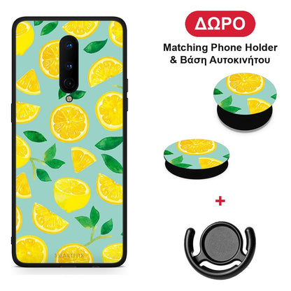 Lemons - OnePlus 8 θήκη + Δώρο Phone Holder & Βάση Αυτοκινήτου