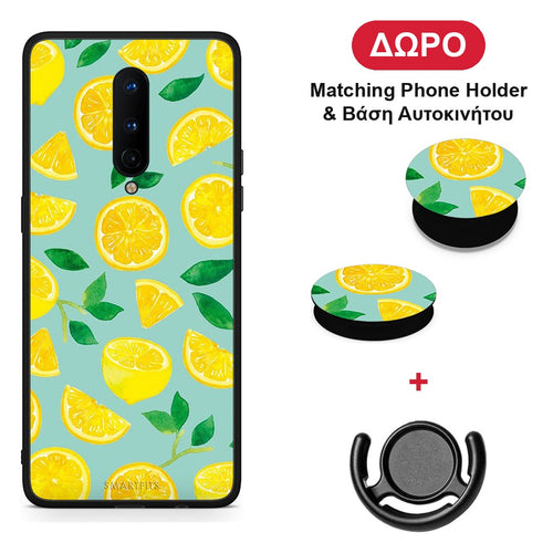 Lemons - OnePlus 8 θήκη + Δώρο Phone Holder & Βάση Αυτοκινήτου