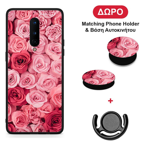 Valentine RoseGarden - OnePlus 8 θήκη + Δώρο Phone Holder & Βάση Αυτοκινήτου