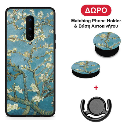 White Blossoms - OnePlus 8 θήκη + Δώρο Phone Holder & Βάση Αυτοκινήτου