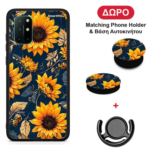 Autumn Sunflowers - OnePlus 8T θήκη + Δώρο Phone Holder & Βάση Αυτοκινήτου