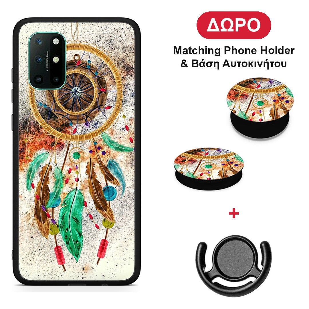 Boho DreamCatcher - OnePlus 8T θήκη + Δώρο Phone Holder & Βάση Αυτοκινήτου