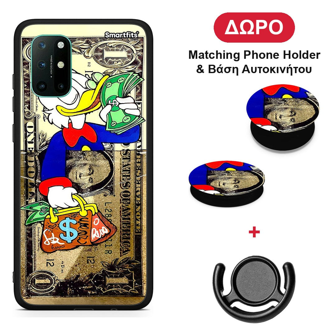 Duck Money - OnePlus 8T θήκη + Δώρο Phone Holder & Βάση Αυτοκινήτου