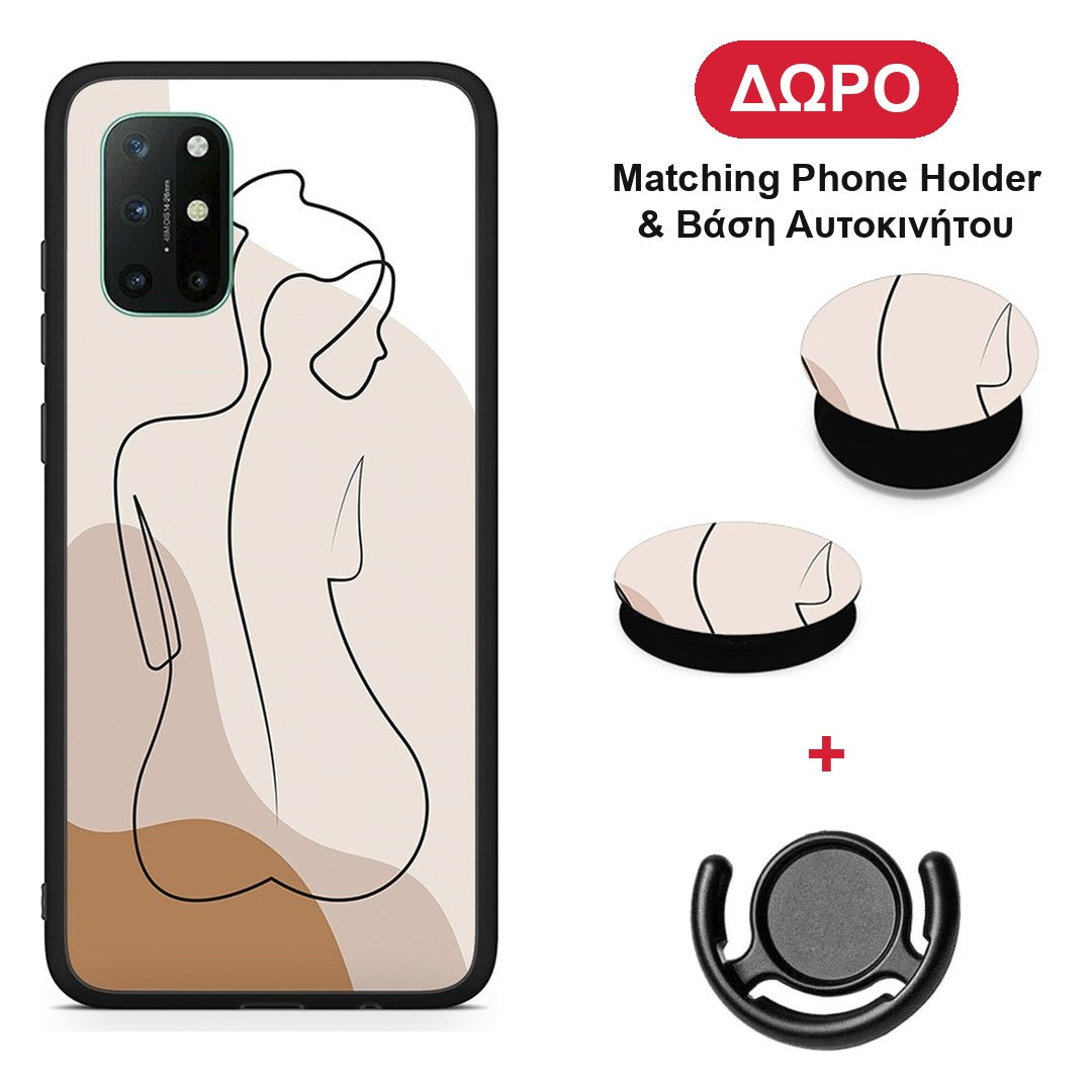 LineArt Woman - OnePlus 8T θήκη + Δώρο Phone Holder & Βάση Αυτοκινήτου