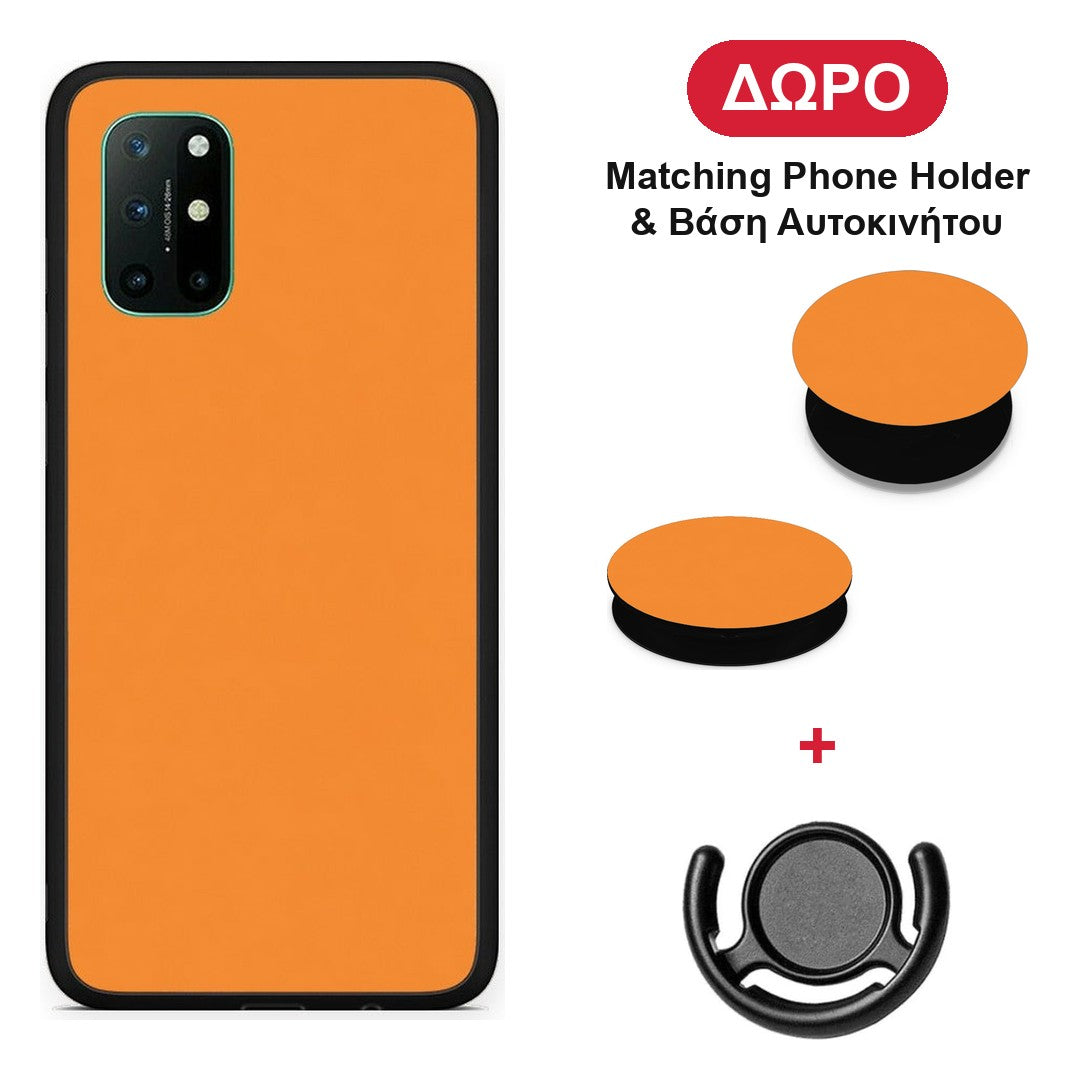 Tangerine Orange - OnePlus 8T θήκη + Δώρο Phone Holder & Βάση Αυτοκινήτου
