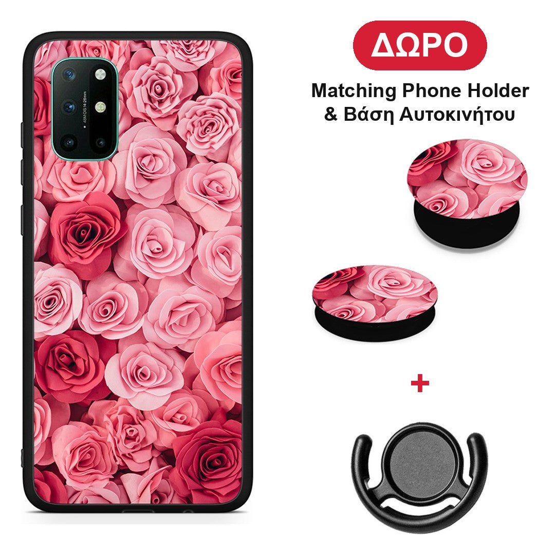 Valentine RoseGarden - OnePlus 8T θήκη + Δώρο Phone Holder & Βάση Αυτοκινήτου