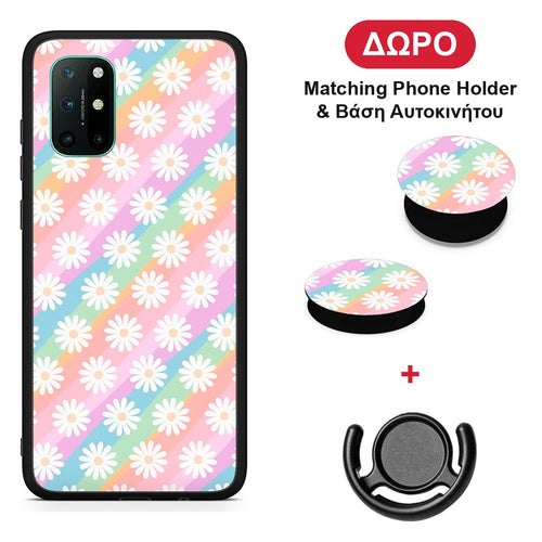 White Daisies - OnePlus 8T θήκη + Δώρο Phone Holder & Βάση Αυτοκινήτου