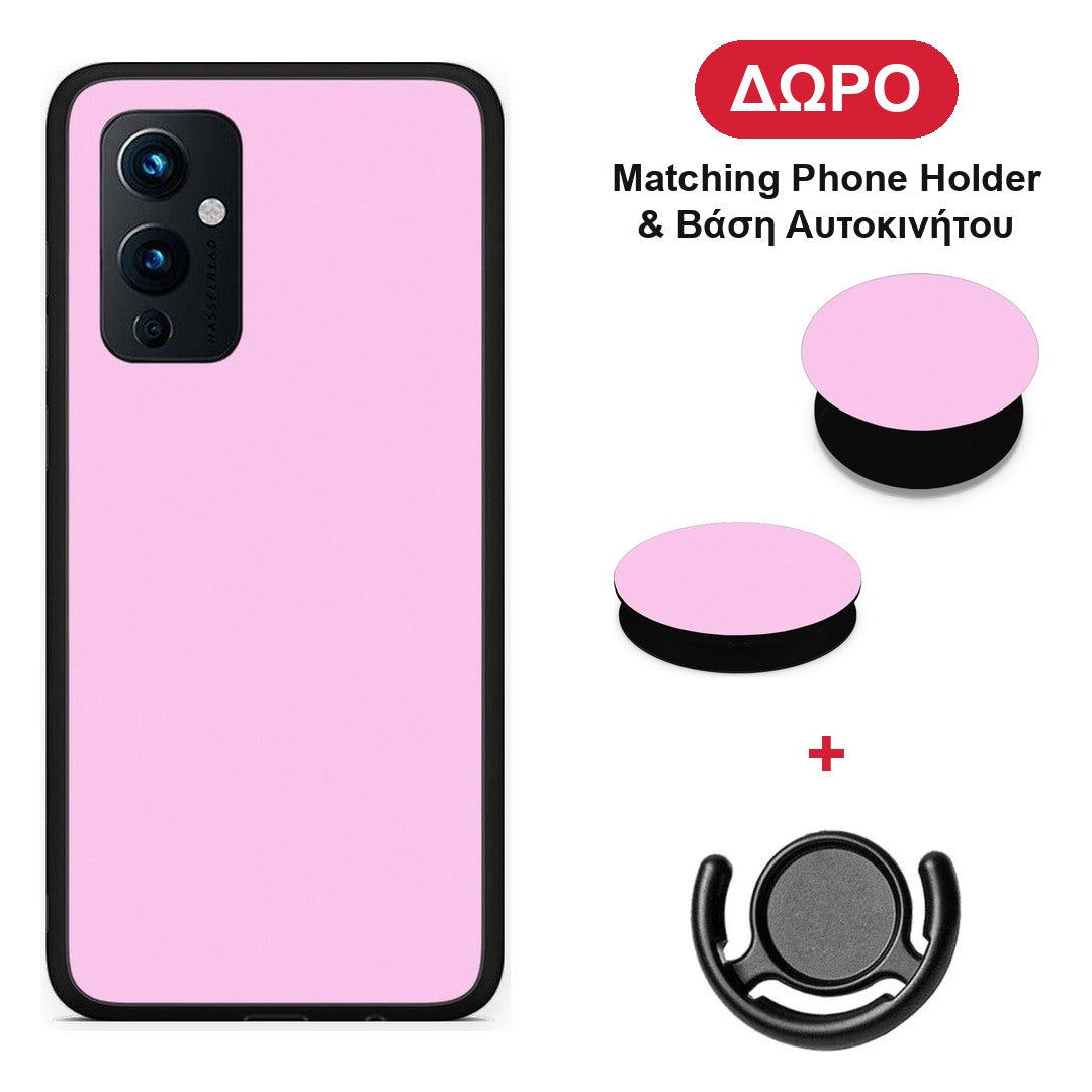 Cotton Candy Pink - OnePlus 9 θήκη + Δώρο Phone Holder & Βάση Αυτοκινήτου