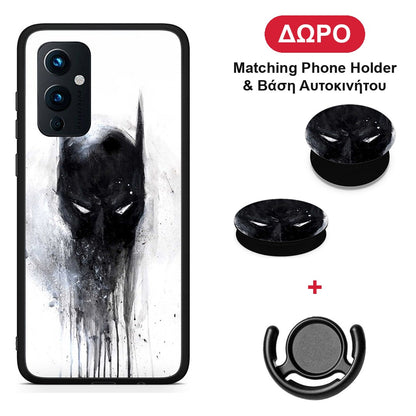 Hero Paint Bat - OnePlus 9 θήκη + Δώρο Phone Holder & Βάση Αυτοκινήτου
