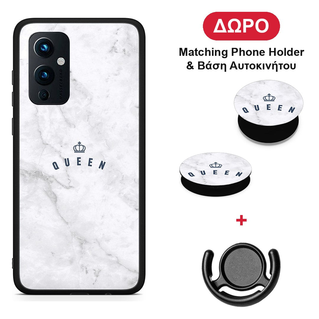 Marble Queen - OnePlus 9 θήκη + Δώρο Phone Holder & Βάση Αυτοκινήτου