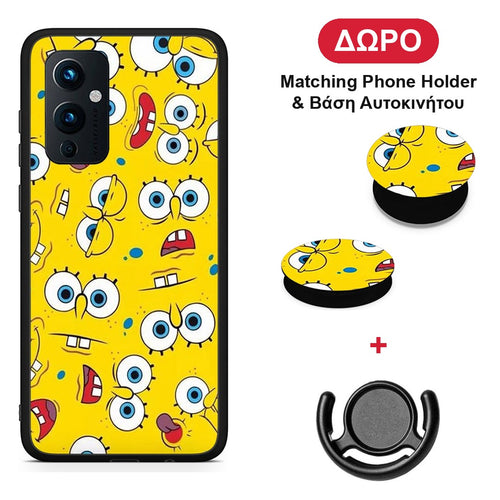 PopArt Sponge - OnePlus 9 θήκη + Δώρο Phone Holder & Βάση Αυτοκινήτου